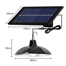 M039A (ALEJA2) Z046H LAMPA SOLARNA ŻYRANDOL WISZĄCA ZEWNĘTRZNA SUFITOWA OGRODOWA PANEL ŻYRANDOL -E896