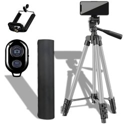 M048E (Aleja2) STATYW 4w1 TRIPOD 103cm PILOT BLUETOOTH UCHWYT NA TELEFON DO TELEFONU -E085-3 (❗❗❗UWAGA  SREBRNY MAŁY ❗❗❗)