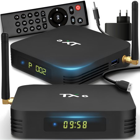 N022 SMART TV BOX TX6 ANDROID 9 PRZYSTAWKA TV KODI 4/32 GB - E128-1